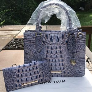 Beautiful Authentic Brahmin Small Camille & Wallet